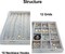 Ice Velvet Jewelry Box Display Case with a Clear Glass Window,10 Hooks Necklace Organizer Box and 12 Grids for Earrings Rings Storage Grey